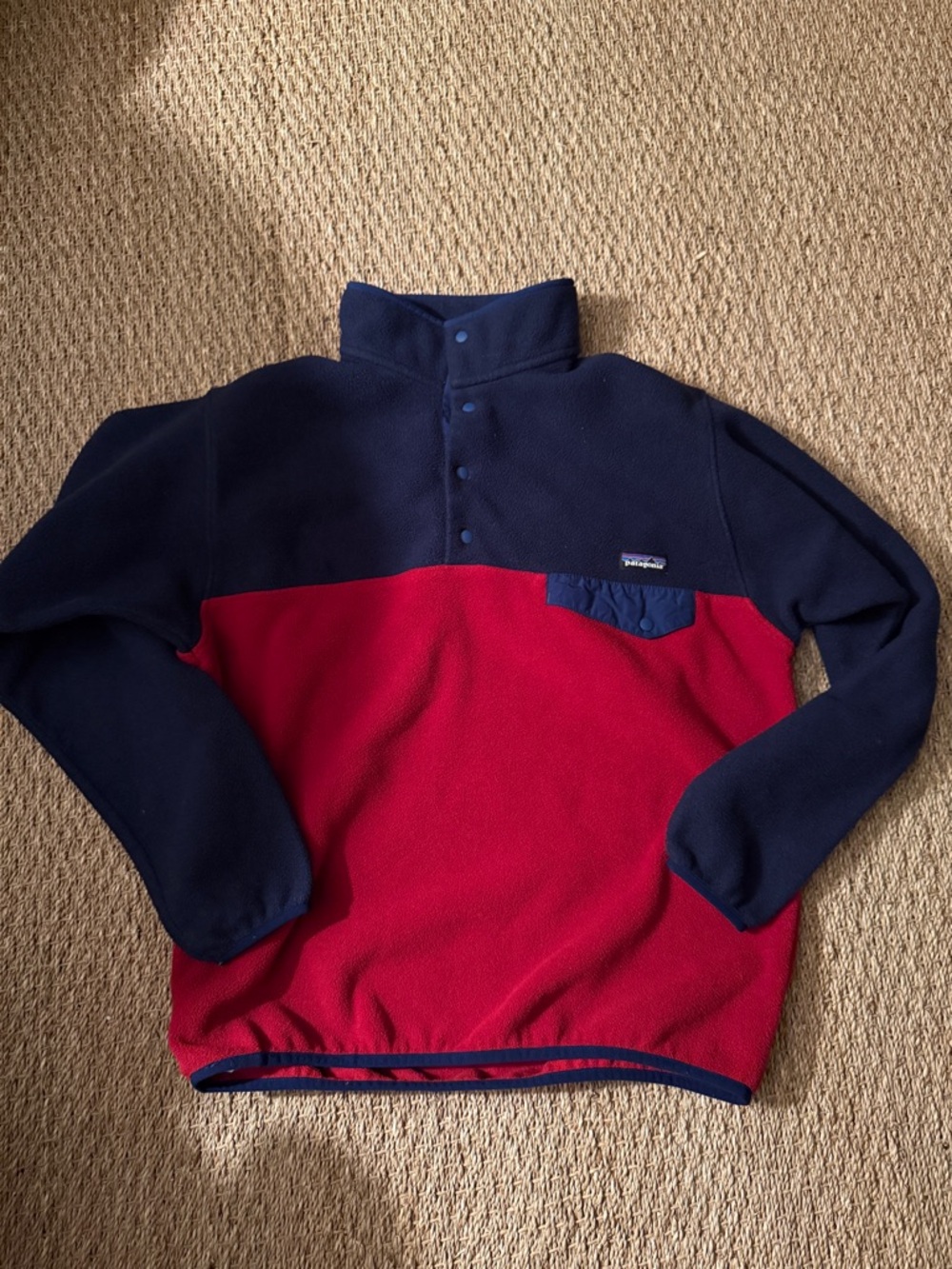 Patagonia Purple Synchilla Fleece with Teal Trim